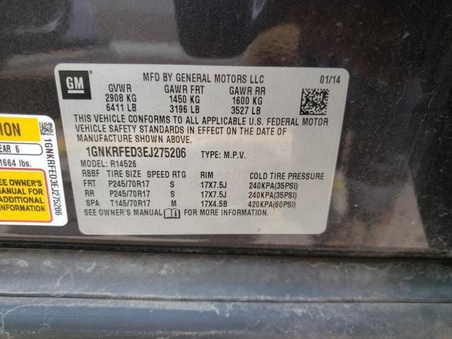 Photo 9 VIN: 1GNKRFED3EJ275206 - CHEVROLET TRAVERSE L 