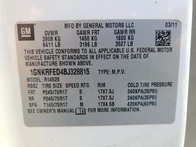 Photo 12 VIN: 1GNKRFED4BJ328815 - CHEVROLET TRAVERSE L 