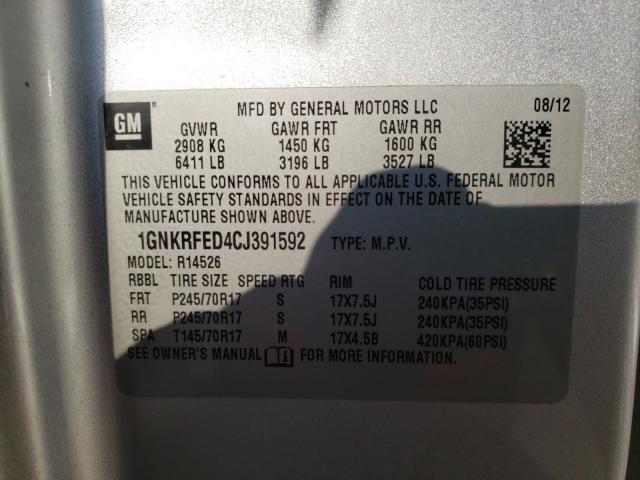 Photo 9 VIN: 1GNKRFED4CJ391592 - CHEVROLET TRAVERSE L 