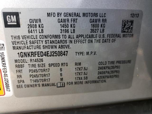 Photo 9 VIN: 1GNKRFED4EJ250847 - CHEVROLET TRAVERSE L 