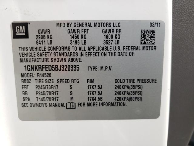 Photo 9 VIN: 1GNKRFED5BJ320335 - CHEVROLET TRAVERSE L 