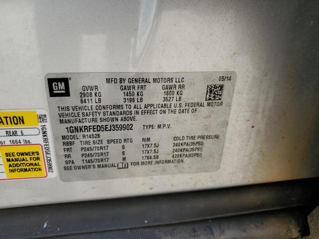 Photo 12 VIN: 1GNKRFED5EJ359902 - CHEVROLET TRAVERSE L 