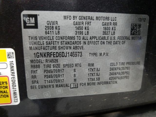 Photo 9 VIN: 1GNKRFED6DJ146973 - CHEVROLET TRAVERSE L 