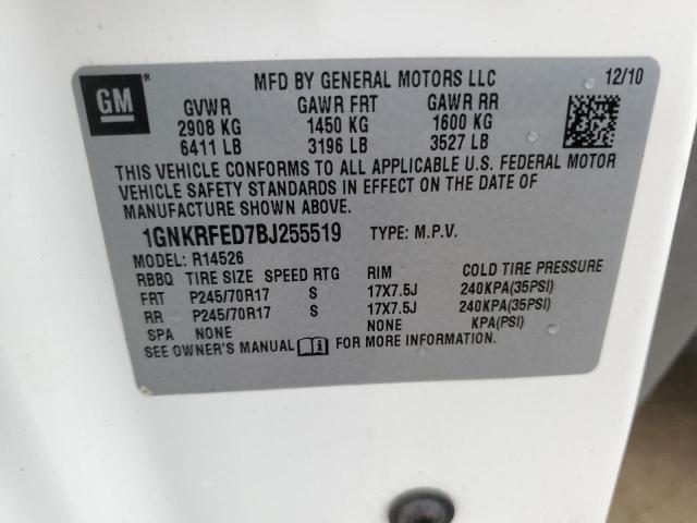 Photo 12 VIN: 1GNKRFED7BJ255519 - CHEVROLET TRAVERSE L 