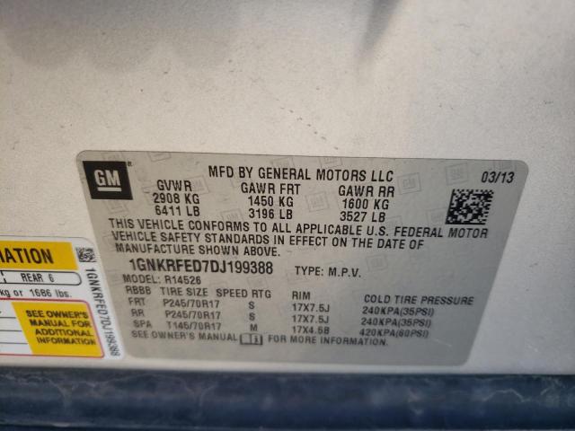 Photo 9 VIN: 1GNKRFED7DJ199388 - CHEVROLET TRAVERSE L 