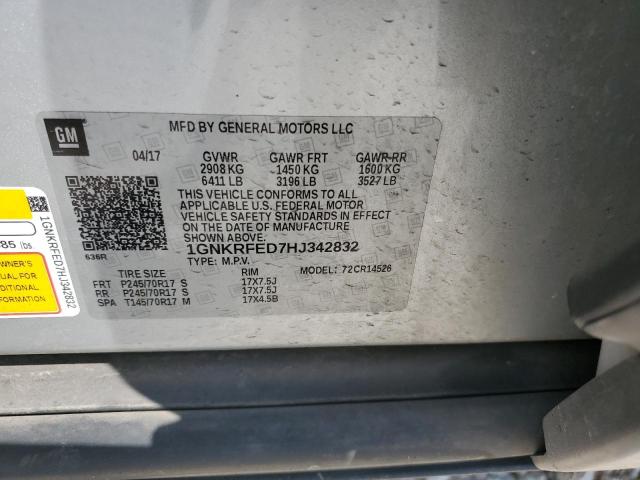 Photo 12 VIN: 1GNKRFED7HJ342832 - CHEVROLET TRAVERSE L 