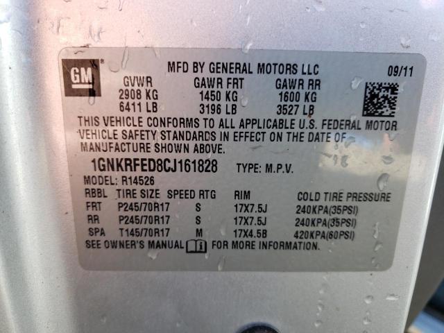 Photo 12 VIN: 1GNKRFED8CJ161828 - CHEVROLET TRAVERSE L 