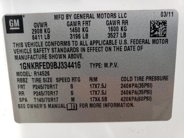 Photo 13 VIN: 1GNKRFED9BJ334416 - CHEVROLET TRAVERSE L 