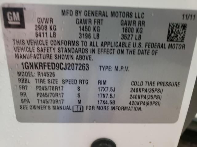 Photo 9 VIN: 1GNKRFED9CJ207263 - CHEVROLET TRAVERSE L 