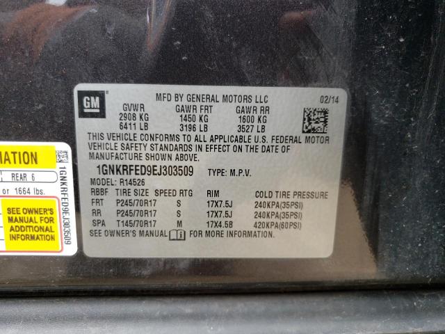 Photo 12 VIN: 1GNKRFED9EJ303509 - CHEVROLET TRAVERSE 