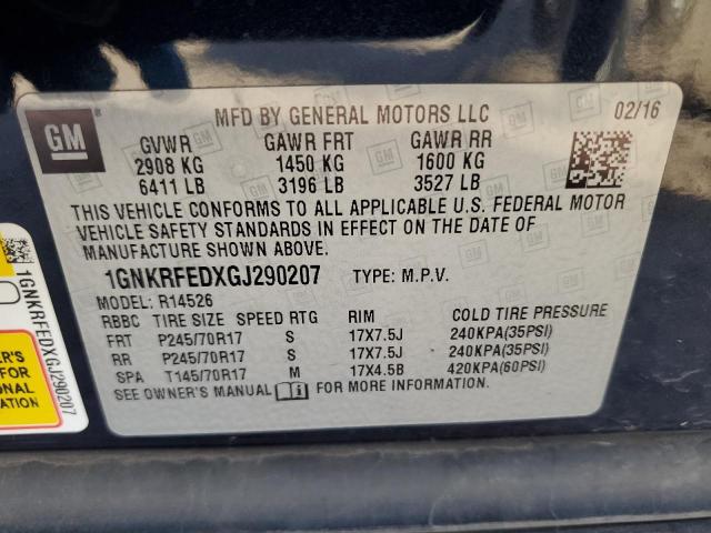 Photo 13 VIN: 1GNKRFEDXGJ290207 - CHEVROLET TRAVERSE L 