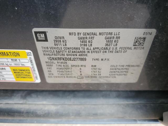 Photo 11 VIN: 1GNKRFKD0EJ277869 - CHEVROLET TRAVERSE L 