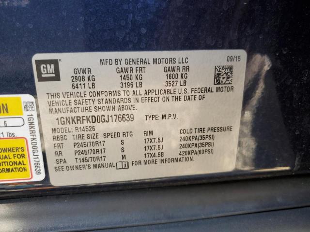 Photo 12 VIN: 1GNKRFKD0GJ176639 - CHEVROLET TRAVERSE L 