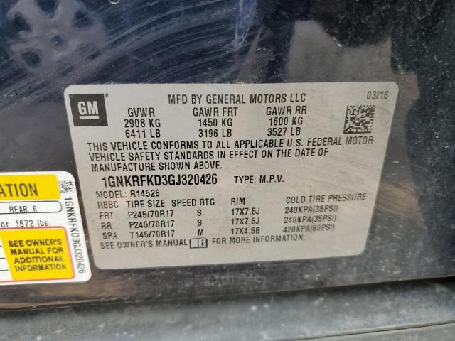 Photo 12 VIN: 1GNKRFKD3GJ320426 - CHEVROLET TRAVERSE L 