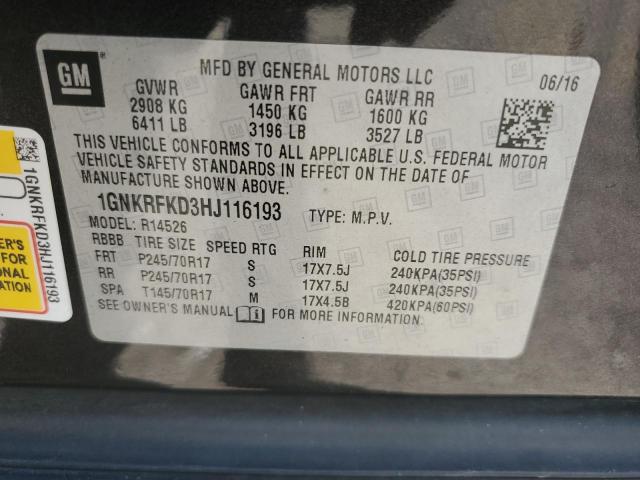 Photo 12 VIN: 1GNKRFKD3HJ116193 - CHEVROLET TRAVERSE L 