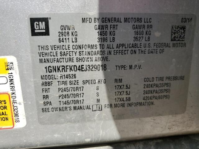 Photo 11 VIN: 1GNKRFKD4EJ329018 - CHEVROLET TRAVERSE 