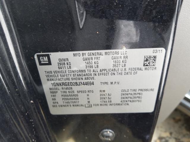 Photo 9 VIN: 1GNKRGED2BJ344694 - CHEVROLET TRAVERSE L 