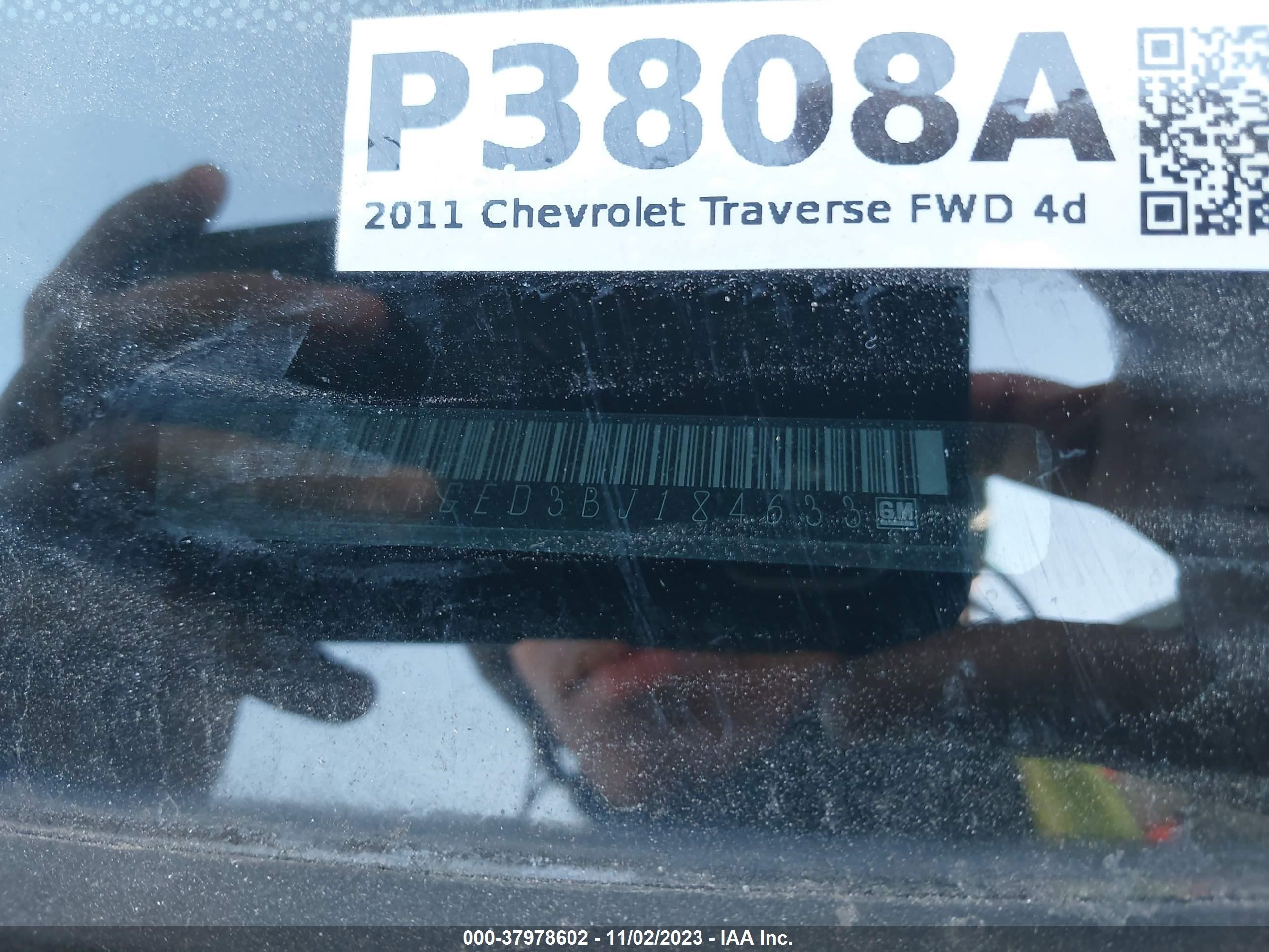 Photo 8 VIN: 1GNKRGED3BJ184633 - CHEVROLET TRAVERSE L 