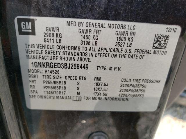 Photo 12 VIN: 1GNKRGED3BJ268449 - CHEVROLET TRAVERSE L 