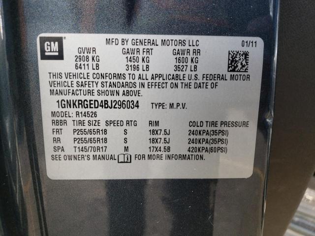 Photo 12 VIN: 1GNKRGED4BJ296034 - CHEVROLET TRAVERSE L 