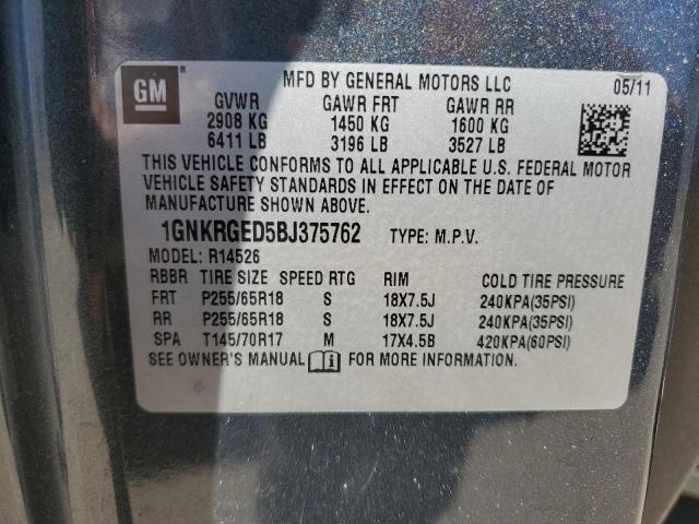 Photo 12 VIN: 1GNKRGED5BJ375762 - CHEVROLET TRAVERSE L 