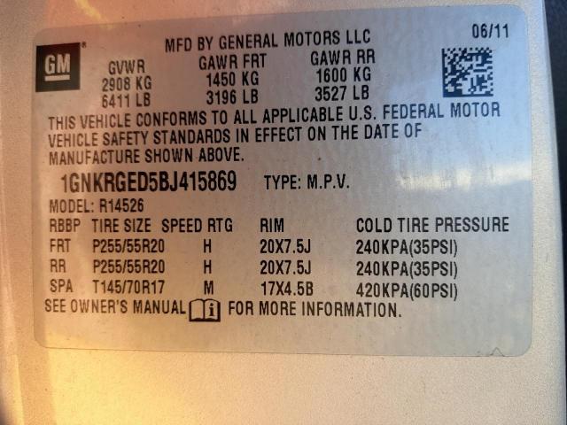 Photo 12 VIN: 1GNKRGED5BJ415869 - CHEVROLET TRAVERSE L 