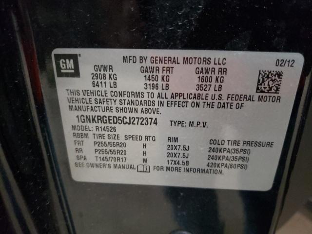 Photo 9 VIN: 1GNKRGED5CJ272374 - CHEVROLET TRAVERSE L 