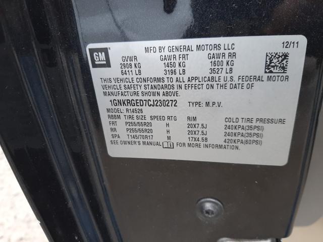 Photo 9 VIN: 1GNKRGED7CJ230272 - CHEVROLET TRAVERSE L 