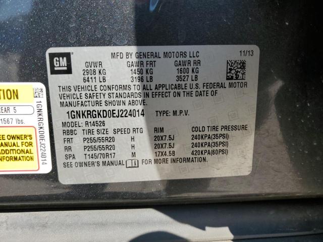 Photo 13 VIN: 1GNKRGKD0EJ224014 - CHEVROLET TRAVERSE L 