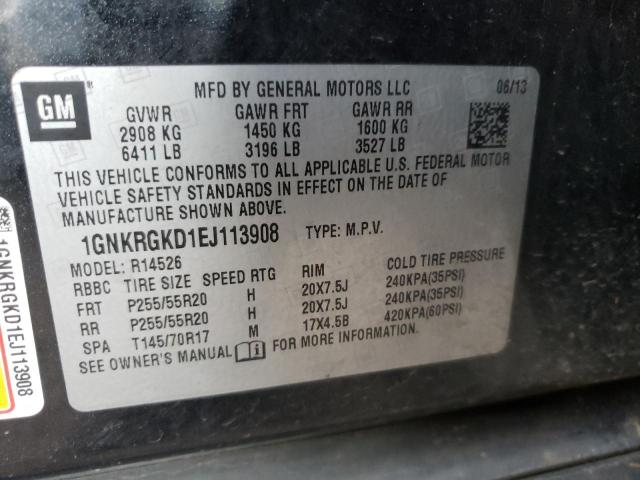 Photo 9 VIN: 1GNKRGKD1EJ113908 - CHEVROLET TRAVERSE L 