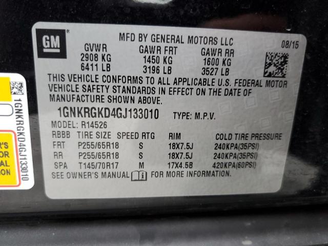 Photo 12 VIN: 1GNKRGKD4GJ133010 - CHEVROLET TRAVERSE L 