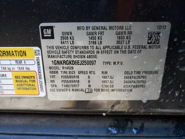 Photo 12 VIN: 1GNKRGKD6EJ250097 - CHEVROLET TRAVERSE L 