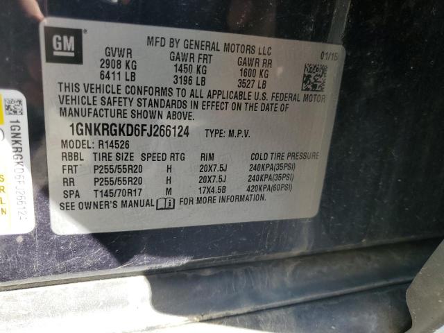 Photo 13 VIN: 1GNKRGKD6FJ266124 - CHEVROLET TRAVERSE L 