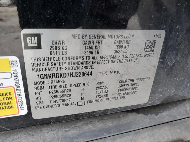 Photo 11 VIN: 1GNKRGKD7HJ220644 - CHEVROLET TRAVERSE L 