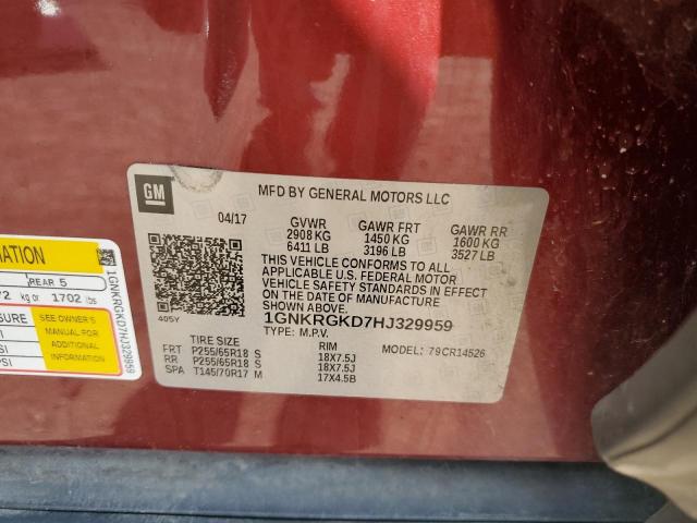 Photo 12 VIN: 1GNKRGKD7HJ329959 - CHEVROLET TRAVERSE L 