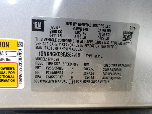 Photo 13 VIN: 1GNKRGKD8EJ264910 - CHEVROLET TRAVERSE L 