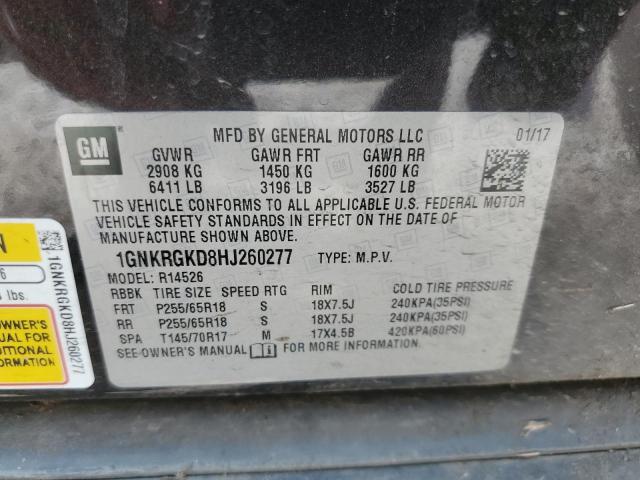 Photo 12 VIN: 1GNKRGKD8HJ260277 - CHEVROLET TRAVERSE L 