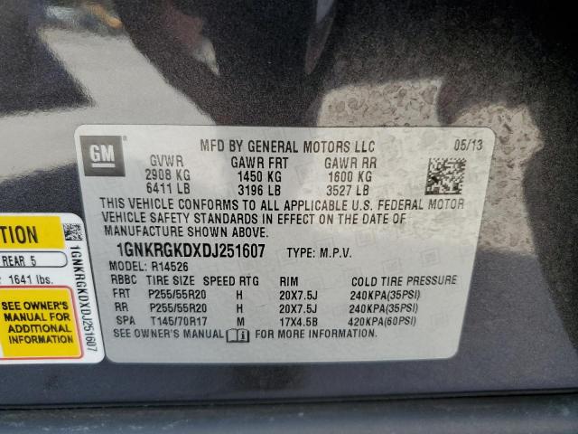 Photo 9 VIN: 1GNKRGKDXDJ251607 - CHEVROLET TRAVERSE L 