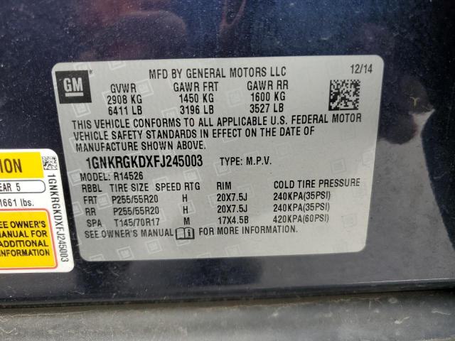 Photo 12 VIN: 1GNKRGKDXFJ245003 - CHEVROLET TRAVERSE 