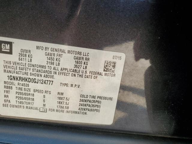 Photo 12 VIN: 1GNKRHKD0GJ124777 - CHEVROLET TRAVERSE L 