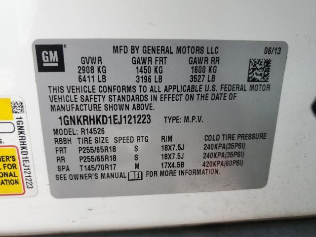 Photo 12 VIN: 1GNKRHKD1EJ121223 - CHEVROLET TRAVERSE 