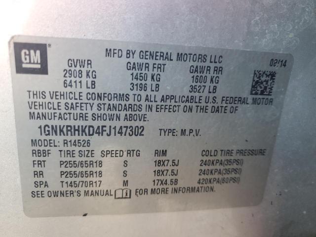 Photo 12 VIN: 1GNKRHKD4FJ147302 - CHEVROLET TRAVERSE L 