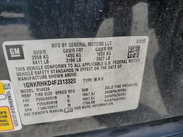 Photo 12 VIN: 1GNKRHKD4FJ313320 - CHEVROLET TRAVERSE L 