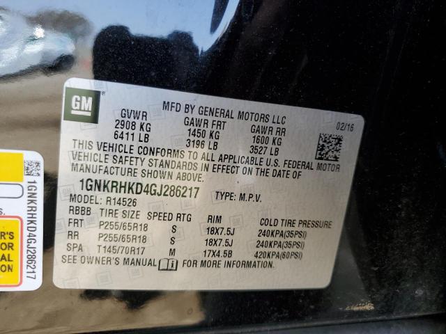 Photo 12 VIN: 1GNKRHKD4GJ286217 - CHEVROLET TRAVERSE 