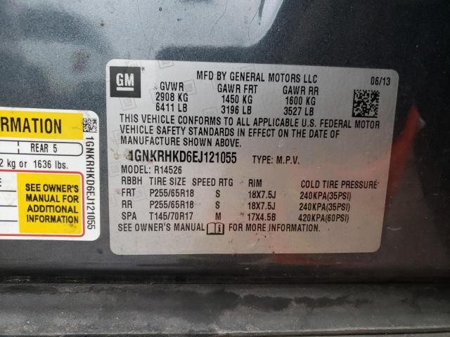 Photo 11 VIN: 1GNKRHKD6EJ121055 - CHEVROLET TRAVERSE 