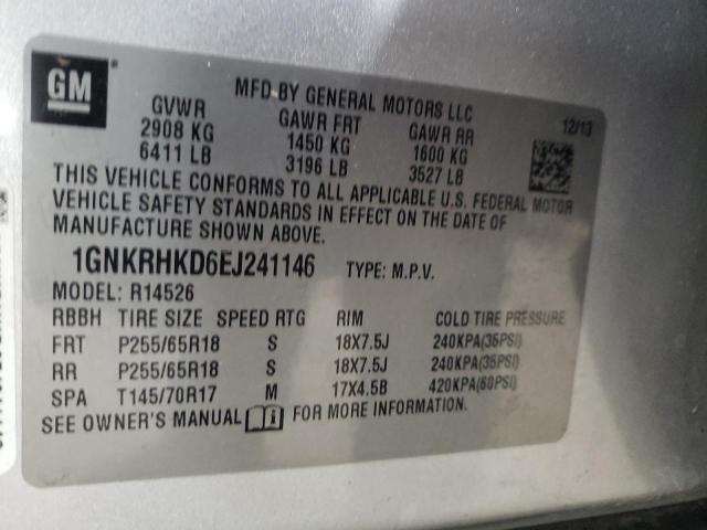 Photo 13 VIN: 1GNKRHKD6EJ241146 - CHEVROLET TRAVERSE L 