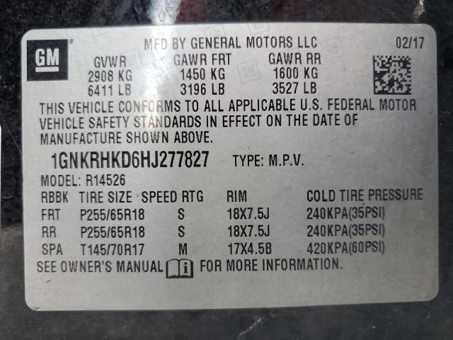 Photo 12 VIN: 1GNKRHKD6HJ277827 - CHEVROLET TRAVERSE L 