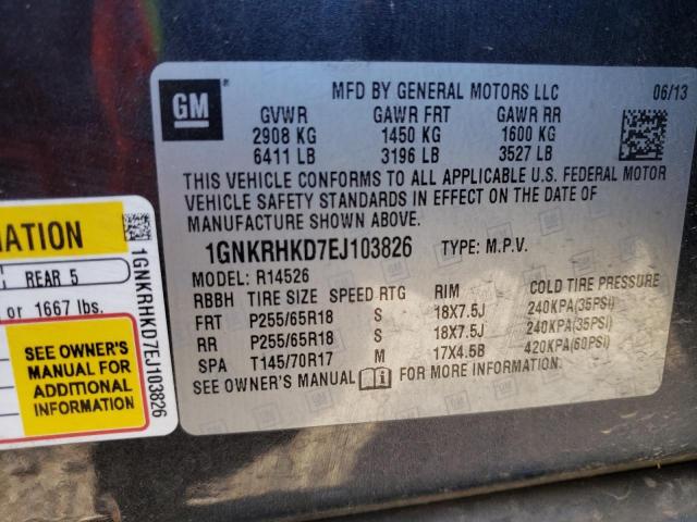 Photo 11 VIN: 1GNKRHKD7EJ103826 - CHEVROLET TRAVERSE 