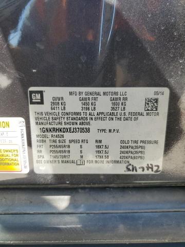 Photo 13 VIN: 1GNKRHKDXEJ370538 - CHEVROLET TRAVERSE L 