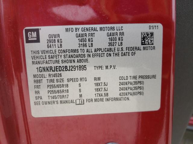 Photo 9 VIN: 1GNKRJED2BJ291895 - CHEVROLET TRAVERSE L 